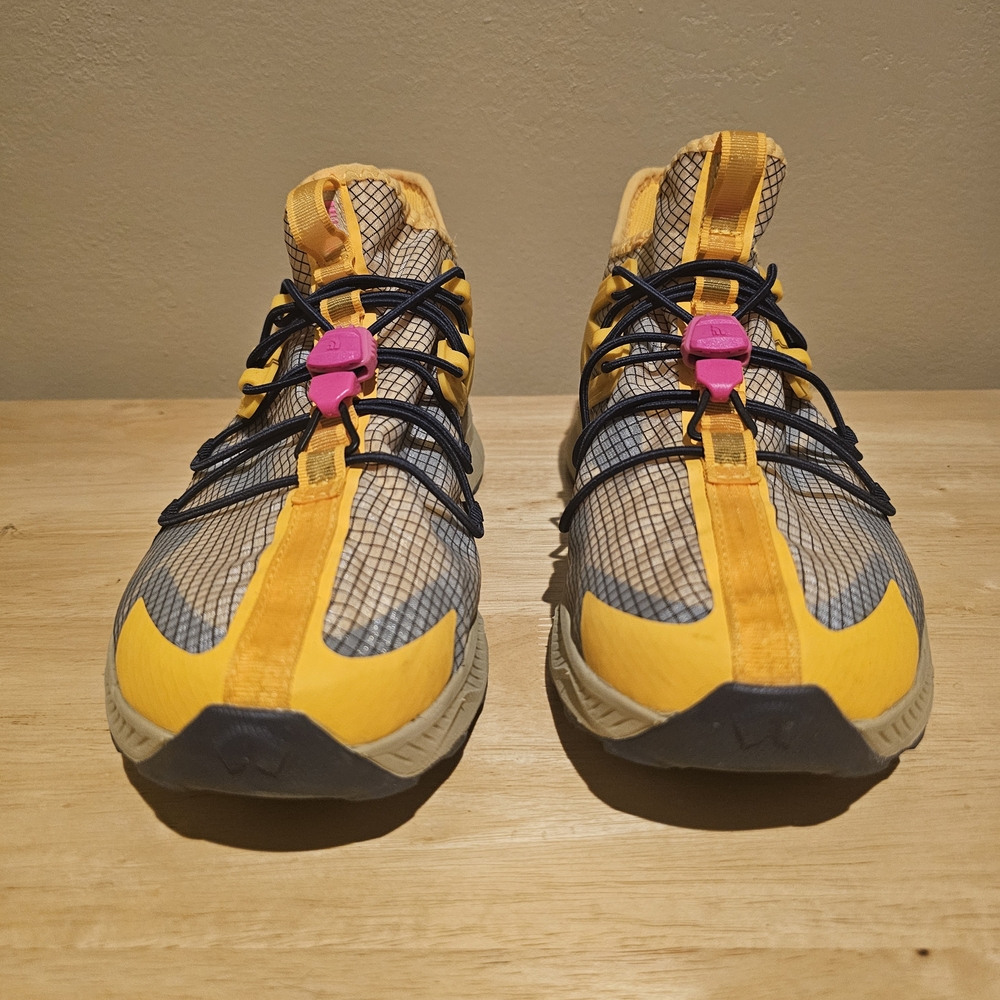 The North Face Yellow and Pink Mesh Athletic Shoes